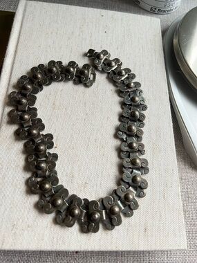 Vintage Heavy Linked 980
Silver Necklace - Dark Patina